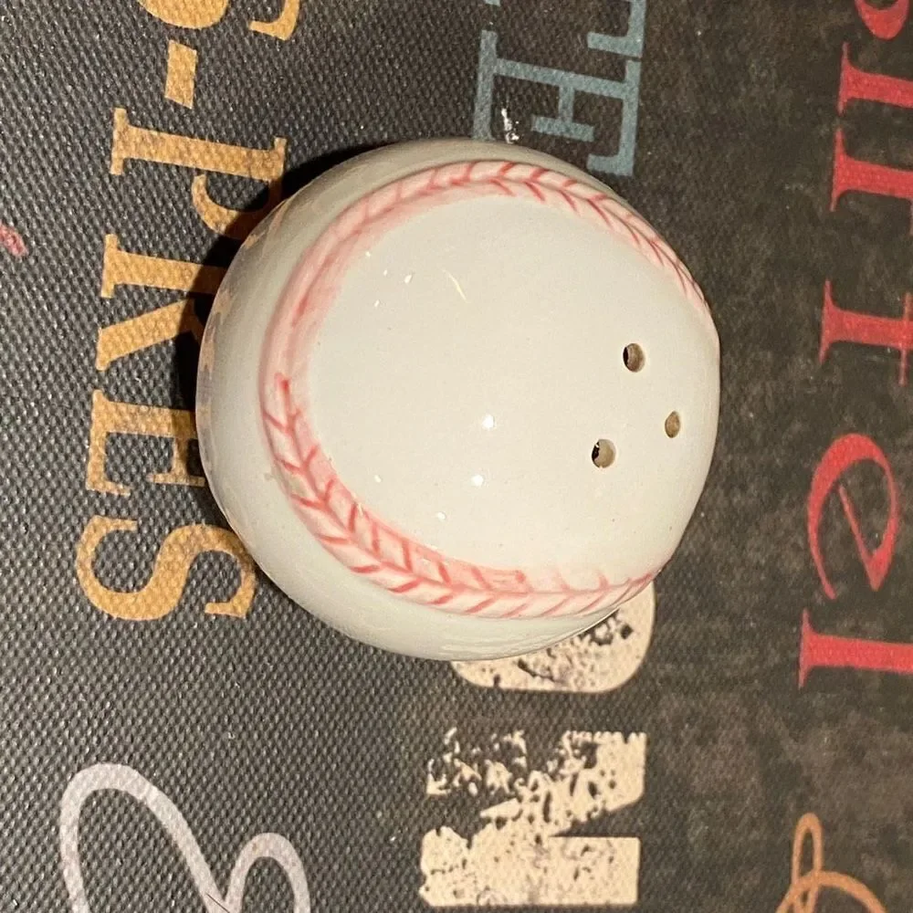 Lefton Tiger Baseball Anamorphic Salt Pepper Shakers